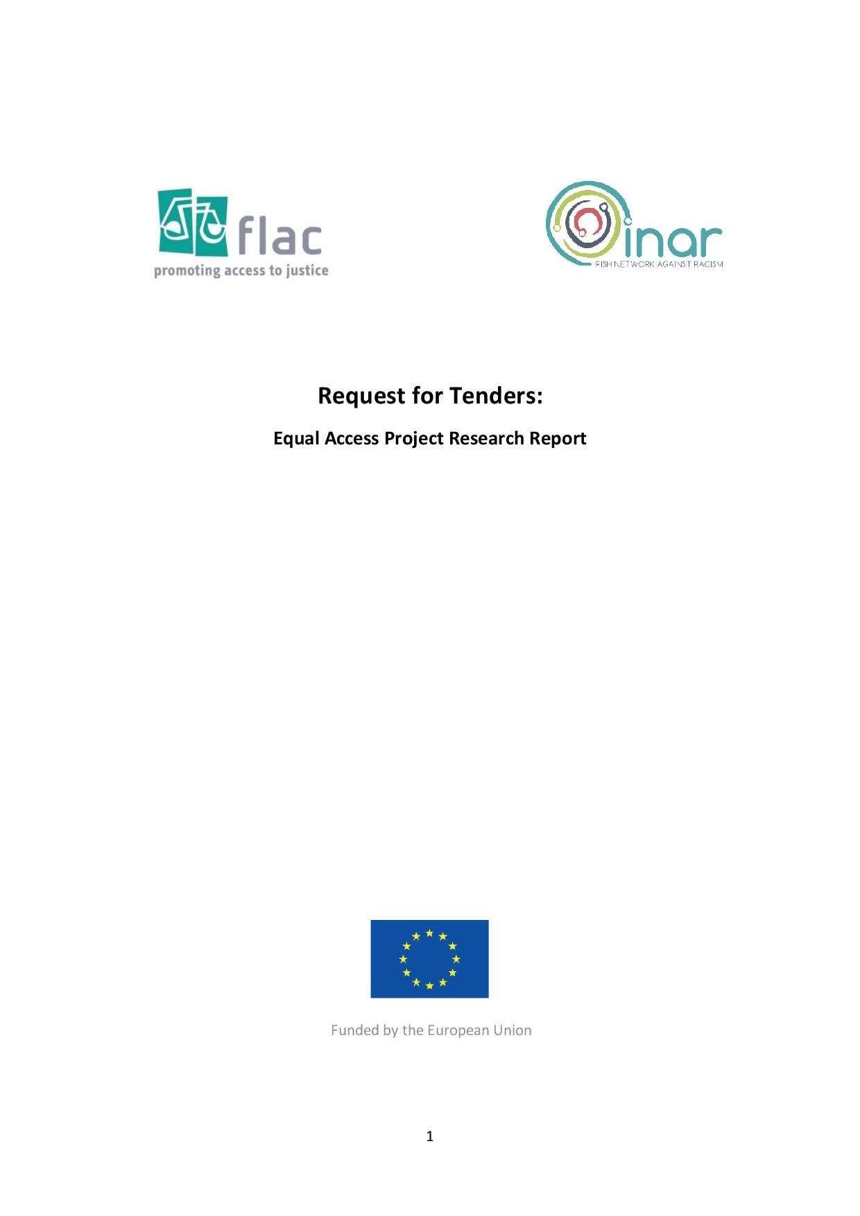 Request for Tenders_Research_Equal Access Project