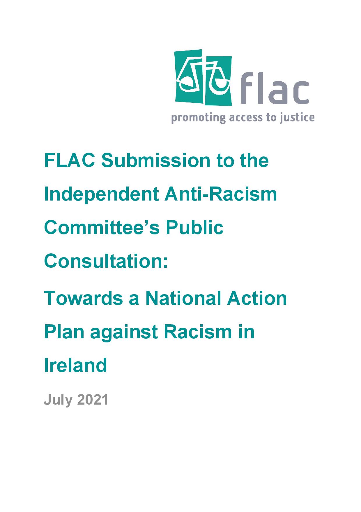 FLAC Submission to the Independent Anti-Racism Committee’s Public Consultation: Towards a National Action Plan against Racism in Ireland