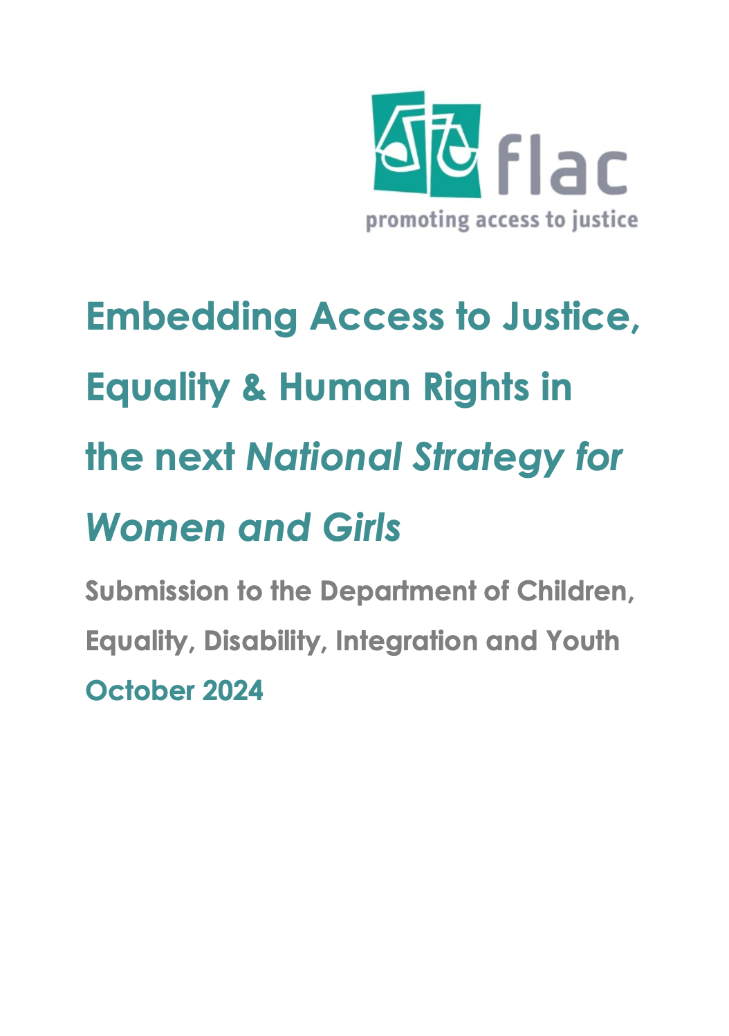 New Strategy for Women and Girls must enshrine Gender Equality and Human Rights in Law